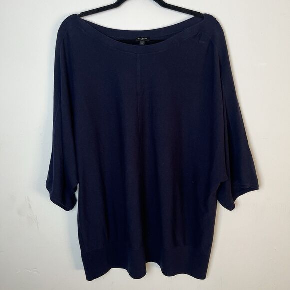 Talbots Navy Blue Boat Neck 3/4 Sleeve Dolman Sweater 3X 266 - Picture 5 of 7